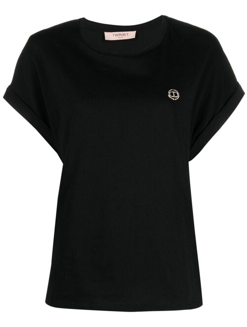 TWINSET logo-plaque cotton T-shirt