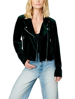 [BLANKNYC] Womens Luxury Clothing Vegan Leather Moto Jacket, Comfortable & Stylish Coat