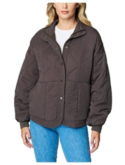 [BLANKNYC] Womens Luxury Clothing Tencel Drop Shoulder Quilted Jacket