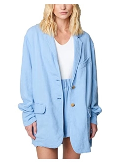 [BLANKNYC] Womens Luxury Clothing Oversized Blazzer with Pockets, Comfortable & Stylish Coat