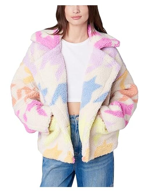 [BLANKNYC] Womens Houndstooth Sherpa Coat