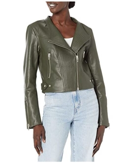 [BLANKNYC] Womens Quilted Detail Moto Jacket