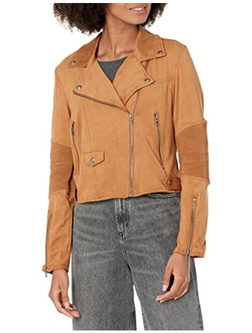 [BLANKNYC] Womens Faux Suede Moto Jacket