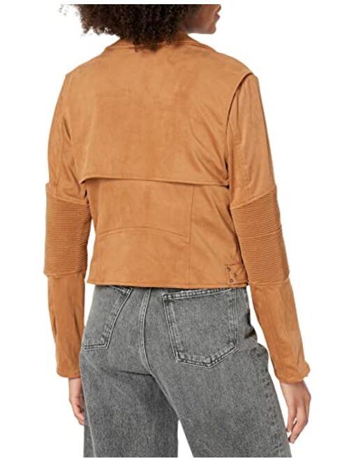 [BLANKNYC] Womens Faux Suede Moto Jacket