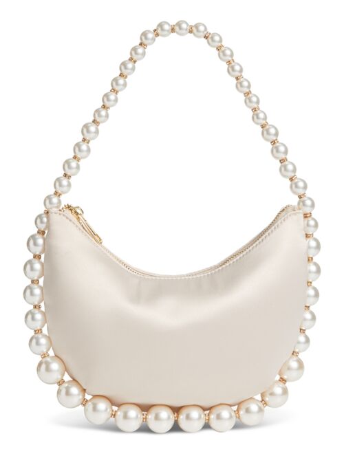 INC International Concepts I.N.C. INTERNATIONAL CONCEPTS Crescent Imitation Pearl Hobo Bag, Created for Macy's