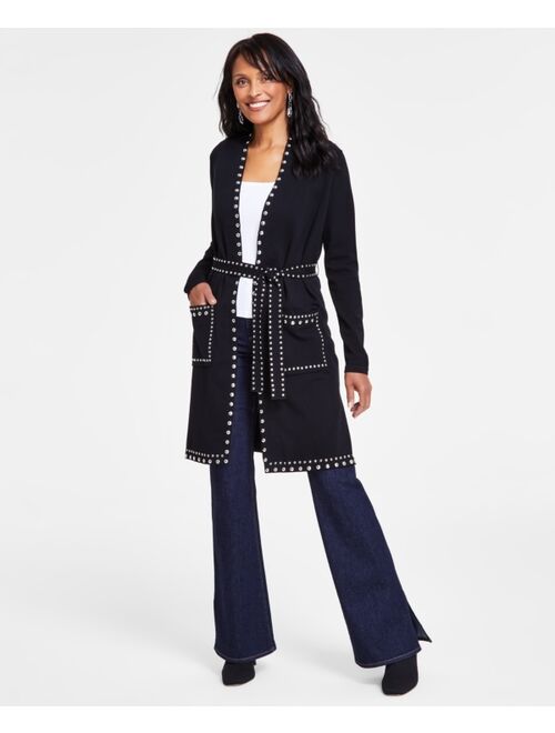 INC International Concepts I.N.C. International Concepts Women's Studded Cardigan, Created for Macy's