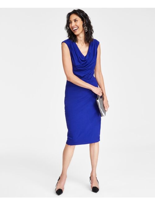 INC International Concepts I.N.C. International Concepts Women's Draped V-Neck Dress, Created for Macy's