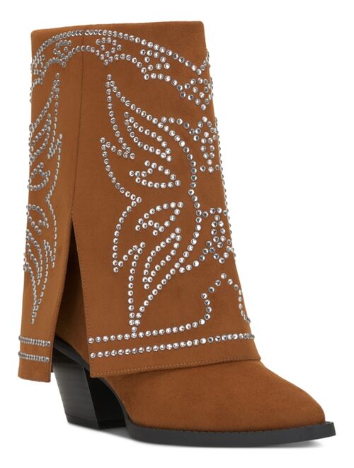 INC International Concepts I.N.C. International Concepts Women's Jadiza Fold-Over Cuffed Cowboy Boots, Created for Macy's