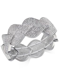 Silver-Tone Pav Teardrop Stretch Bracelet, Created for Macy's