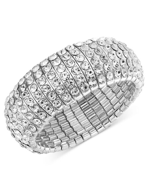 INC International Concepts I.N.C. International Concepts Crystal-Covered Stretch Bracelet, Created for Macy's