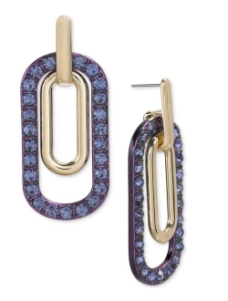 Two-Tone Crystal Oval Earrings, Created for Macy's