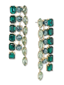 Mixed-Metal Crystal Linear Earrings, Created for Macy's