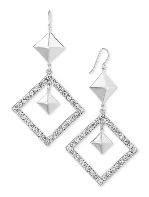 INC International Concepts I.N.C. International Concepts Pav Diamond-Shape Statement Earrings, Created for Macy's