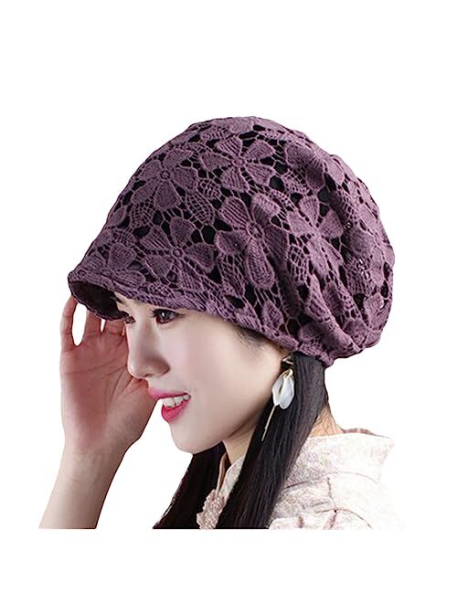 Lmtossey Summer Thin Section Hollow Crochet Hat Elegant Lady Casual Cap Outdoor Street Baseball Cap