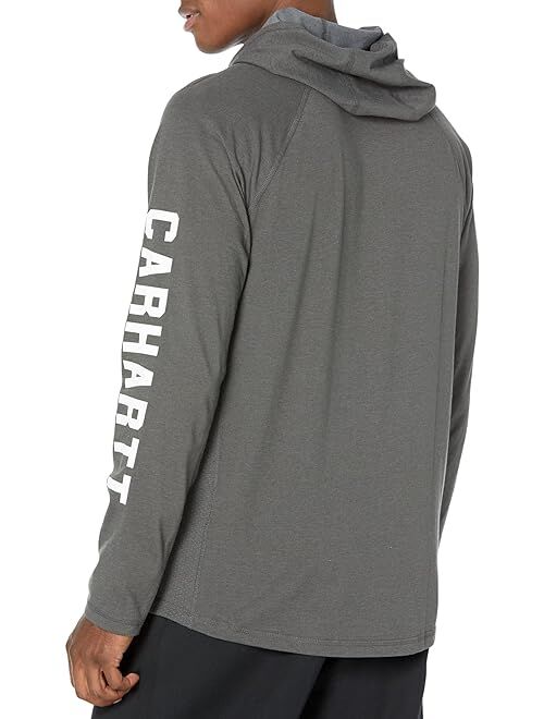Carhartt Force Relaxed Fit Midweight Long Sleeve Logo Graphic Hooded T-Shirt