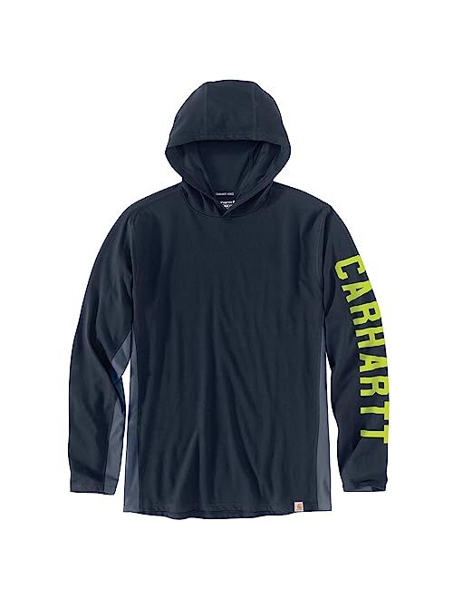 Carhartt Force Relaxed Fit Midweight Long Sleeve Logo Graphic Hooded T-Shirt