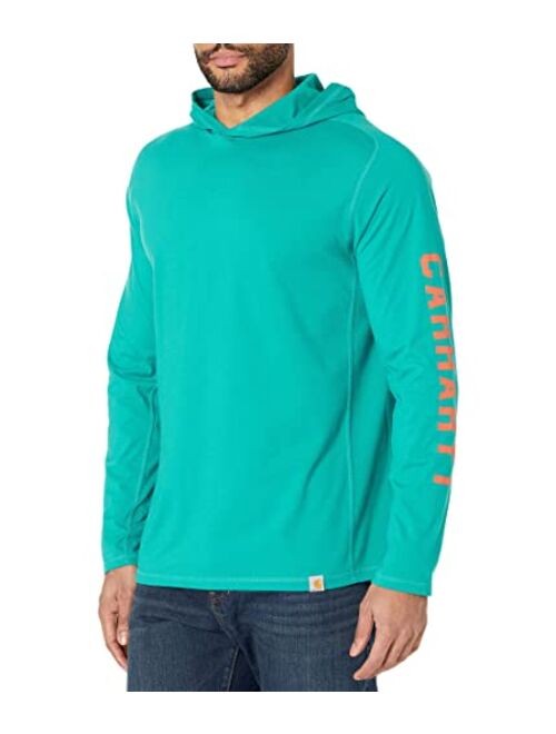 Carhartt Force Relaxed Fit Midweight Long Sleeve Logo Graphic Hooded T-Shirt