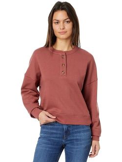 Loose Fit Midweight French Terry Henley Sweatshirt