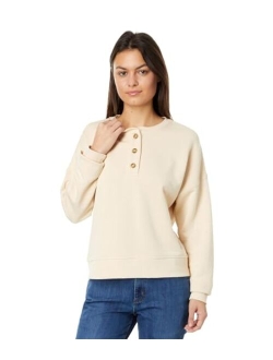 Loose Fit Midweight French Terry Henley Sweatshirt