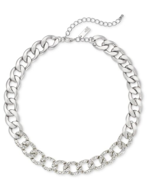 INC International Concepts I.N.C. International Concepts Color Crystal Large Link Collar Necklace, 18" + 3" extender, Created for Macy's