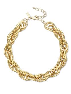 Twisted Chain Frontal Necklace, 17"   3" extender, Created for Macy's