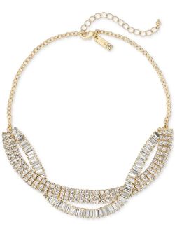 Gold-Tone Crystal Twisted Frontal Necklace, 17"   3" extender, Created for Macy's