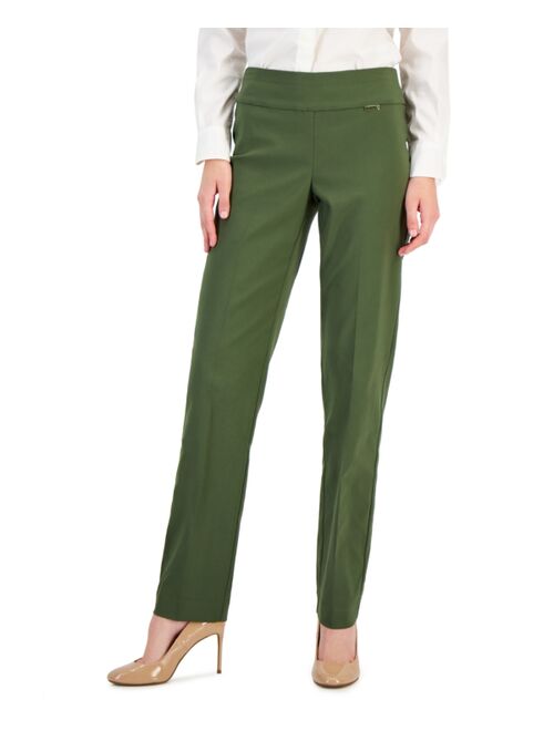 INC International Concepts I.N.C. International Concepts Women's Tummy-Control Pull-On Straight-Leg Pants, Created for Macy's