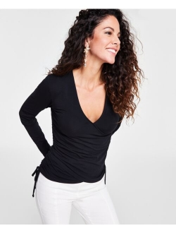 Women's Surplice-Neck Top, Created for Macy's