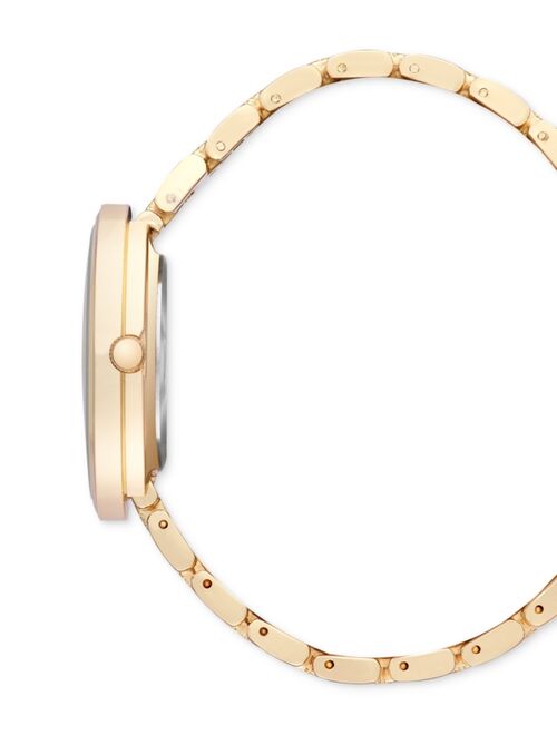 INC International Concepts I.N.C. International Concepts Women's Glitter Gold-Tone Bracelet Watch 36mm, Created for Macy's