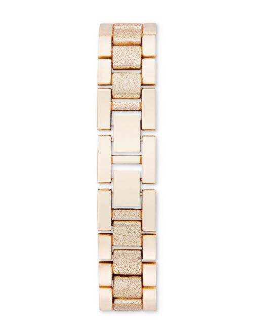 INC International Concepts I.N.C. International Concepts Women's Glitter Gold-Tone Bracelet Watch 36mm, Created for Macy's