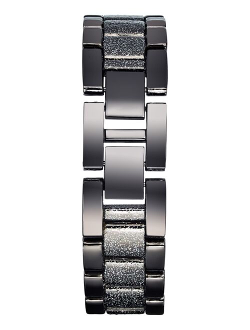 INC International Concepts I.N.C. International Concepts Women's Glitter Black-Tone Bracelet Watch 36mm, Created for Macy's