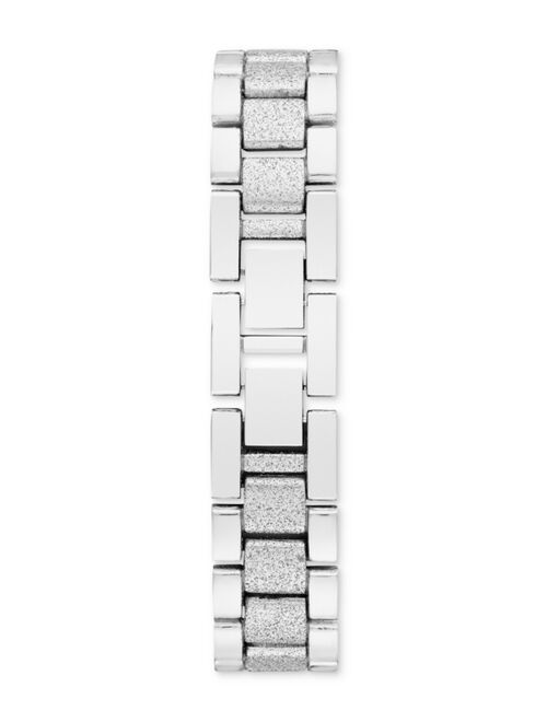 INC International Concepts I.N.C. International Concepts Women's Glitter Silver-Tone Bracelet Watch 36mm, Created for Macy's