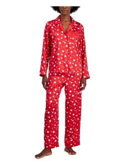 Satin Notch Collar Pajama Set, Created for Macy's