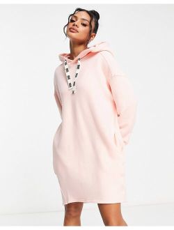 Aderyn hoodie dress in pink