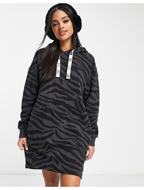 UGG Aderyn hoodie dress in black zebra