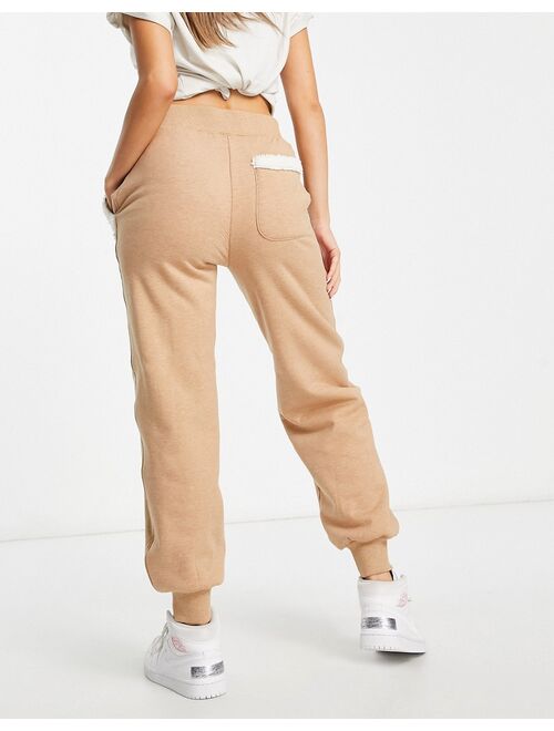 UGG Daylin bonded fleece sweatpants in camel