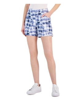 Women's Printed Mid-Rise Pull-On Shorts, Created for Macy's