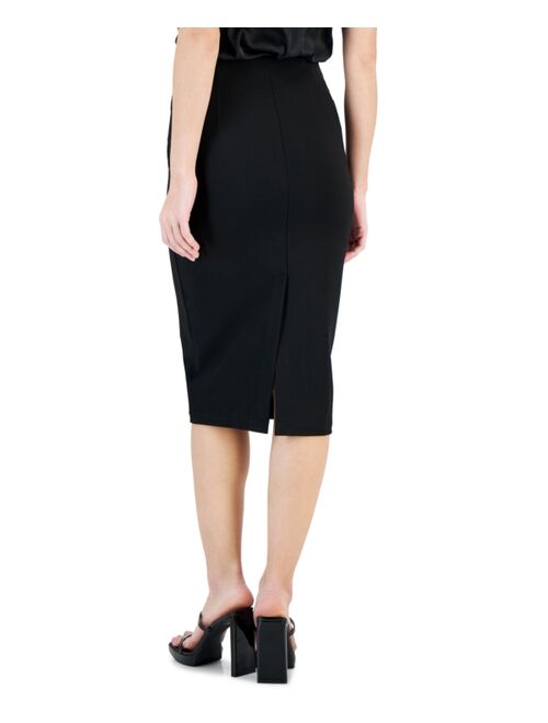 INC International Concepts I.N.C. INTERNATIONAL CONCEPTS Women's Ponte Zip-Front Pencil Skirt, Created for Macy's