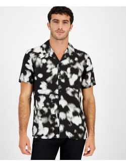 Men's Ethereal Short Sleeve Button-Front Camp Shirt, Created for Macy's