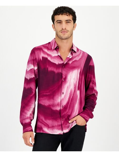 INC International Concepts I.N.C. International Concepts Men's Swirl Graphic Shirt, Created for Macy's