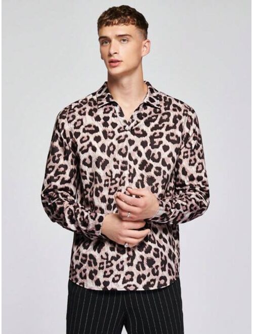 Shein Manfinity AFTRDRK Men Leopard Print Shirt