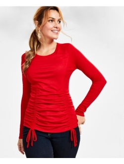 Women's Ruched Long-Sleeve Top, Created for Macy's