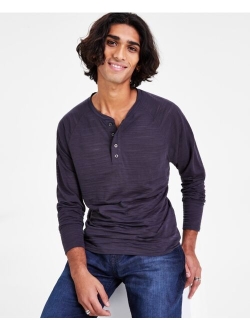 Men's Long-Sleeve Raglan Shirt, Created for Macy's