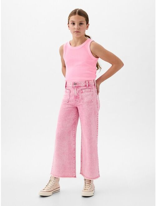 Gap Kids High Stride Wide-Leg Ankle Jeans