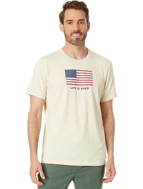 Life is Good Big Flag Short Sleeve Crusher Tee