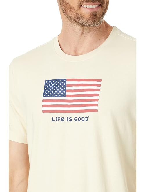 Life is Good Big Flag Short Sleeve Crusher Tee