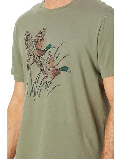 Life is Good Mallard Ducks Illustration Short Sleeve Crusher-Lite Tee