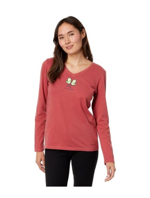 Life is Good Mittens Long Sleeve Crusher Vee