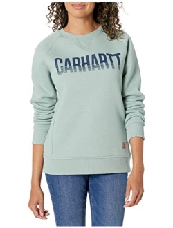 Women's Exclusive Midweight Relaxed Fit Graphic Crew Neck Sweatshirt