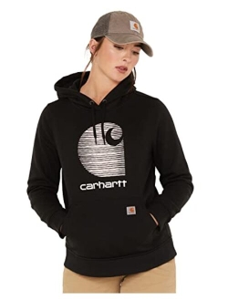 Women's Rain Defender Relaxed Fit Midweight C Logo Graphic Sweatshirt